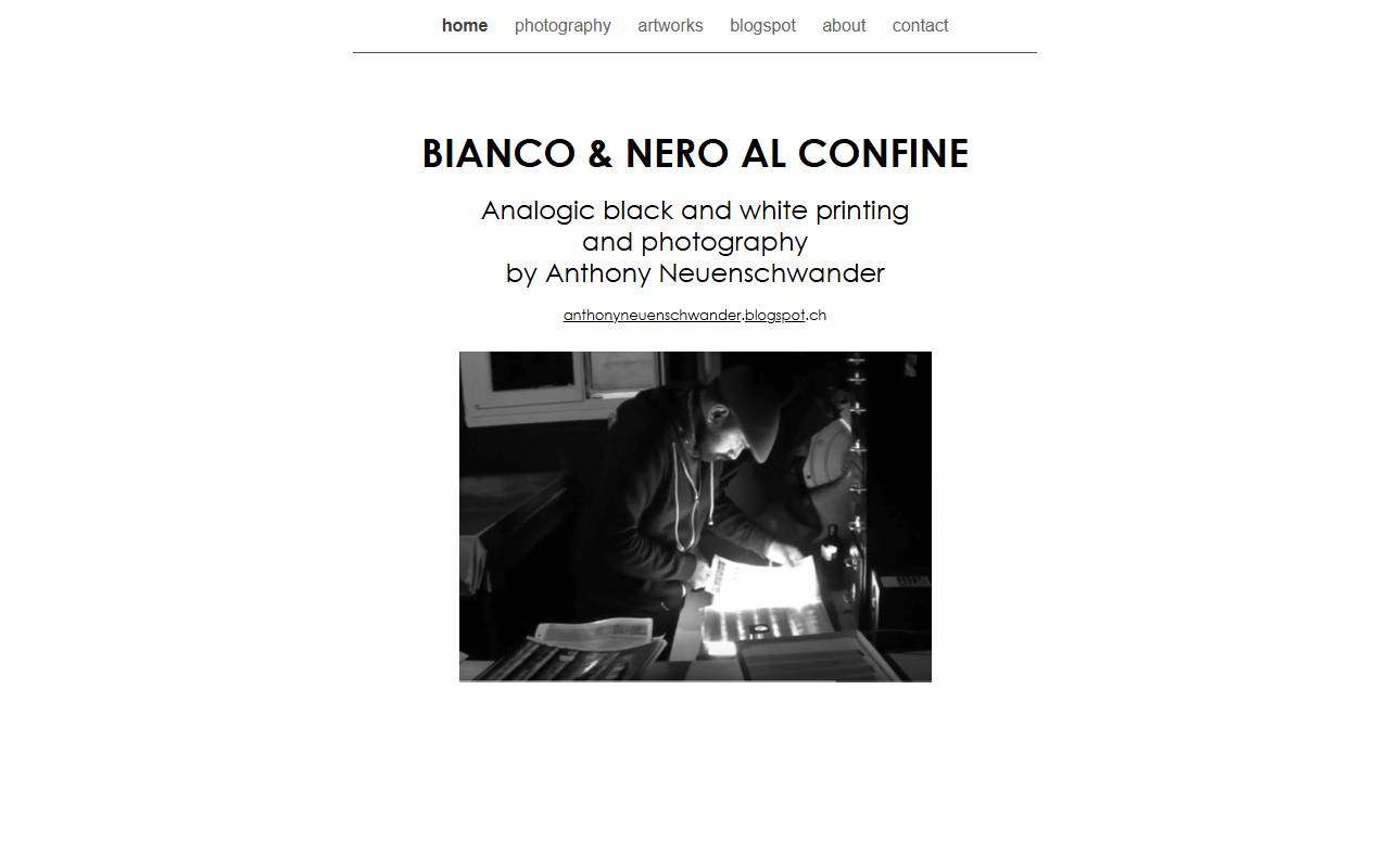 Anteprima del sito: Bianco e nero al confine Sagl