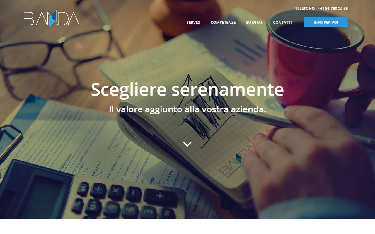 Anteprima del sito: Nicola Bianda Intermediazioni Assicurative