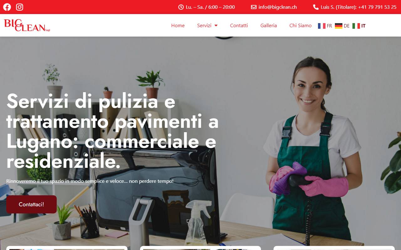 Anteprima del sito: Big Clean SaGL