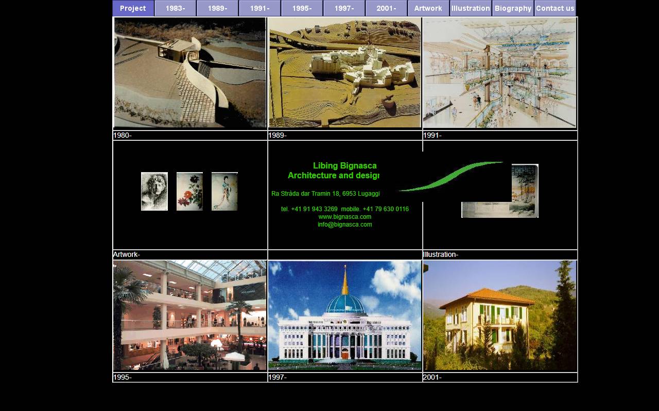 Anteprima del sito: LIBING BIGNASCA - Architecture and Design Sagl