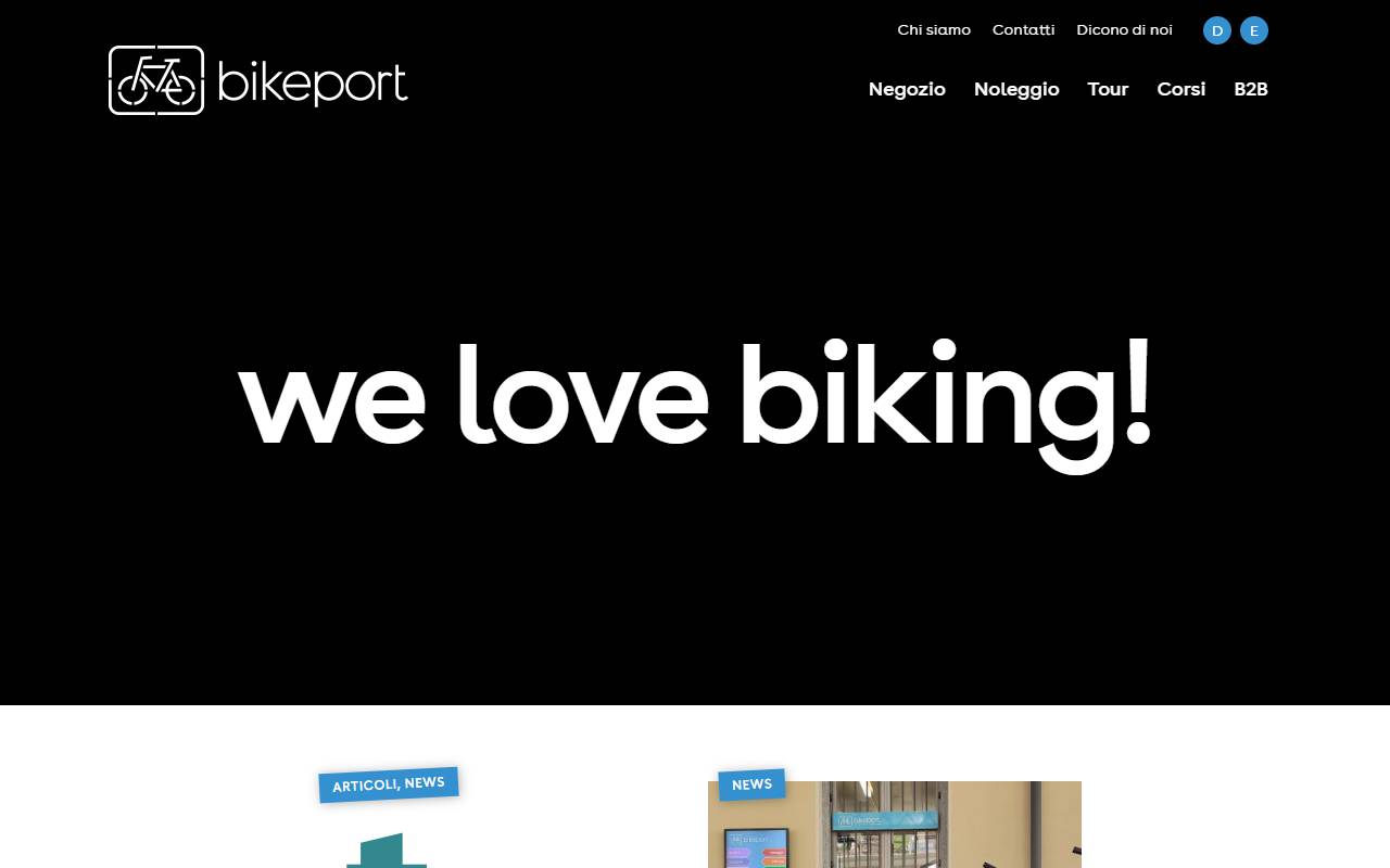 Anteprima del sito: BikePort Sagl