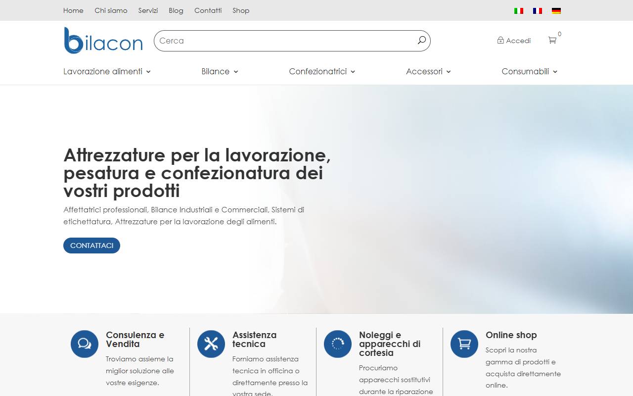 Anteprima del sito: Bilacon Sagl