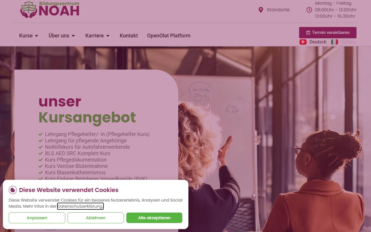Anteprima del sito: Bildungszentrum NOAH GmbH