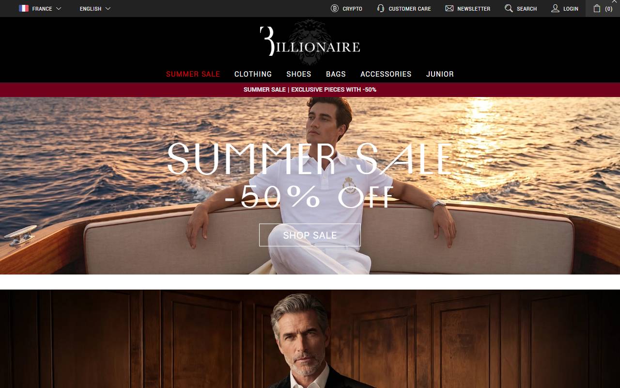 Anteprima del sito: Billionaire International AG