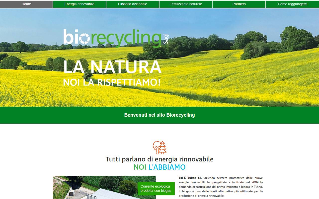 Anteprima del sito: Bio Recycling Sagl