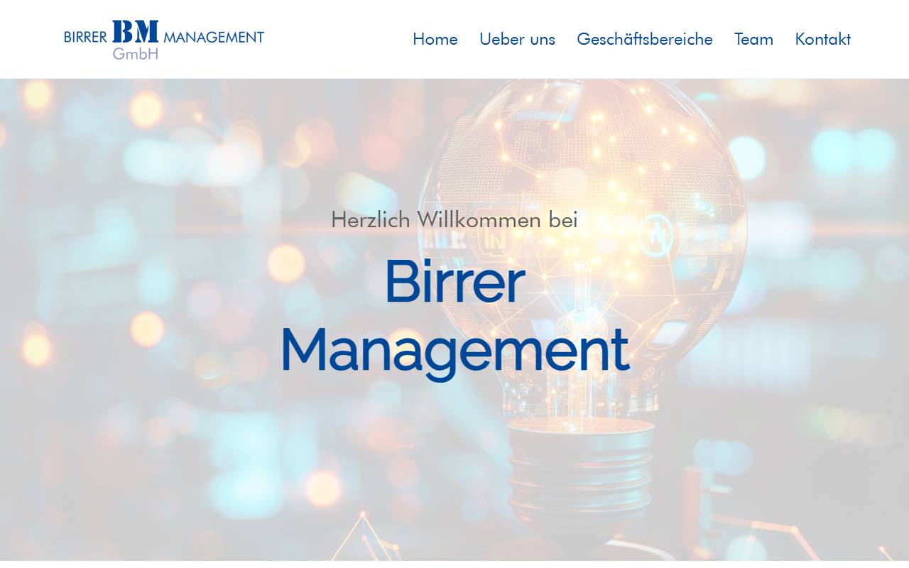 Anteprima del sito: Birrer Management GmbH