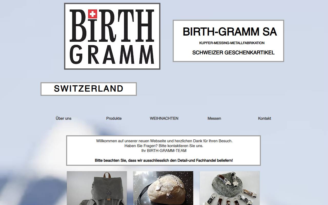 Anteprima del sito: Birth Gramm SA
