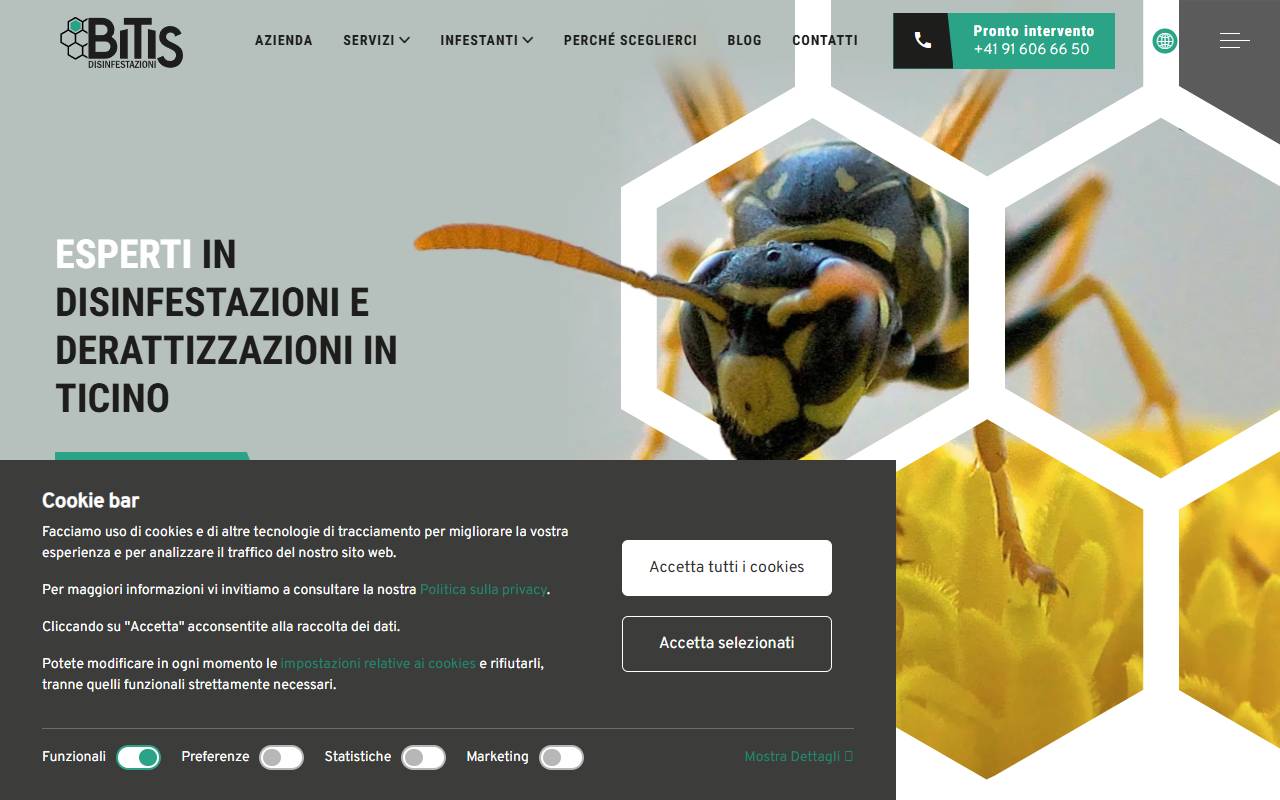 Anteprima del sito: BITIS disinfestazioni SA