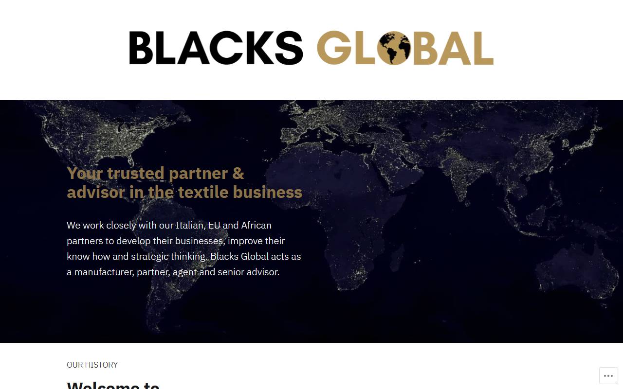 Anteprima del sito: Blacks Global Sagl
