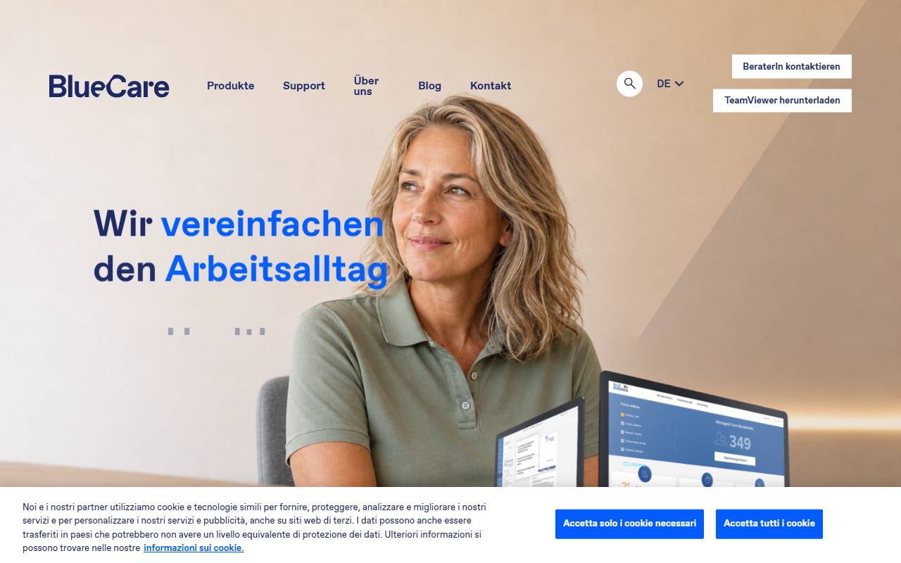 Anteprima del sito: BlueCare Service di Devecchi Claudio
