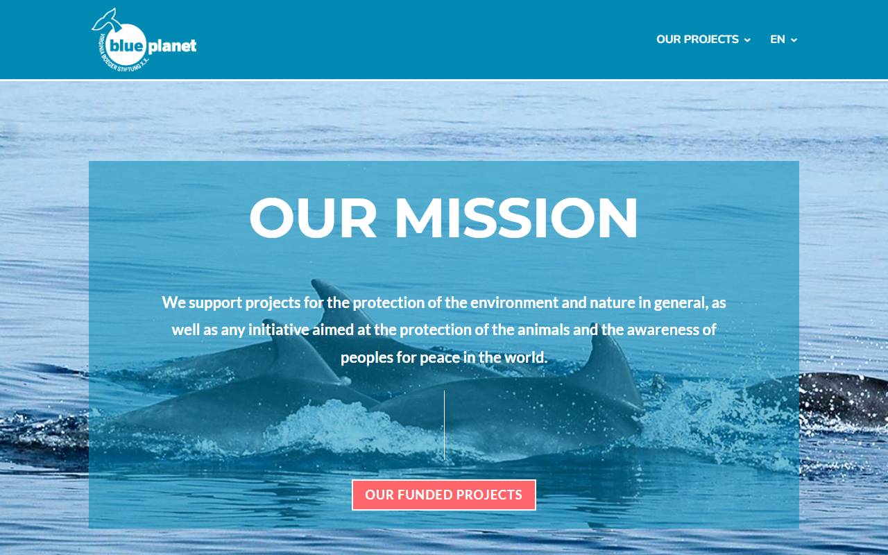 Anteprima del sito: Blue Planet - Virginia Böger Stiftung X.X.