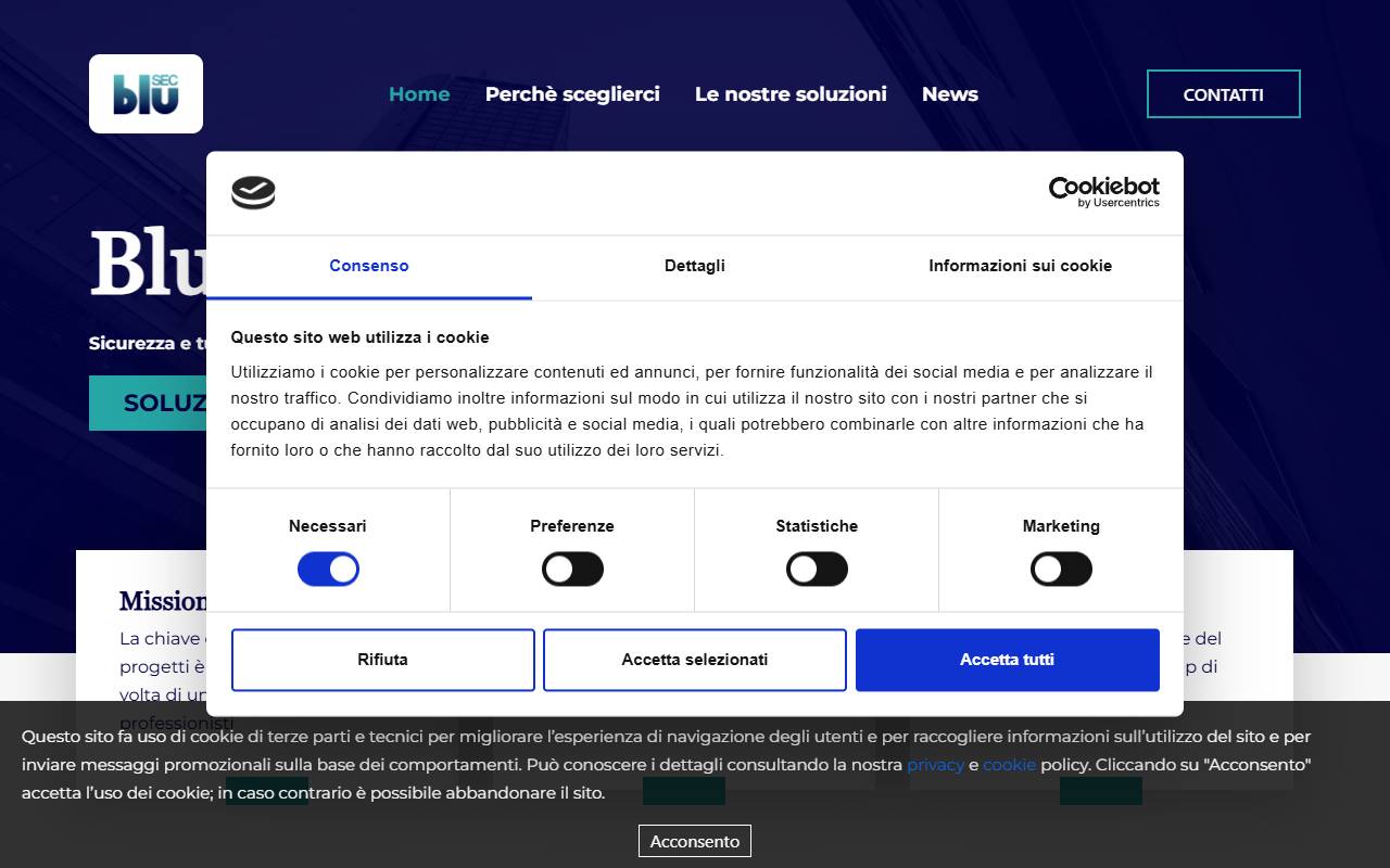 Anteprima del sito: BluSec SA