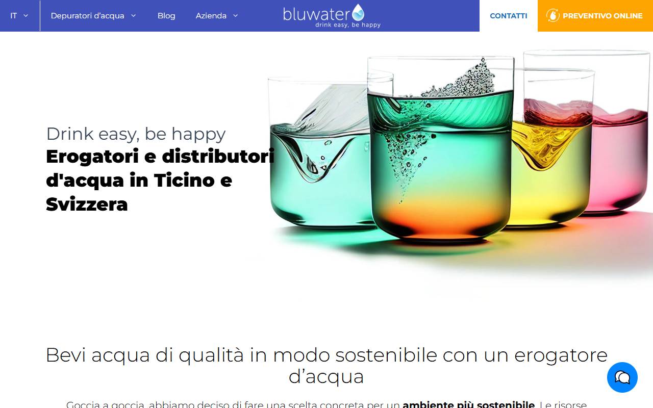 Anteprima del sito: bluwater sagl