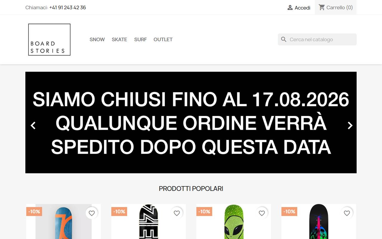 Anteprima del sito: Board Stories Sagl