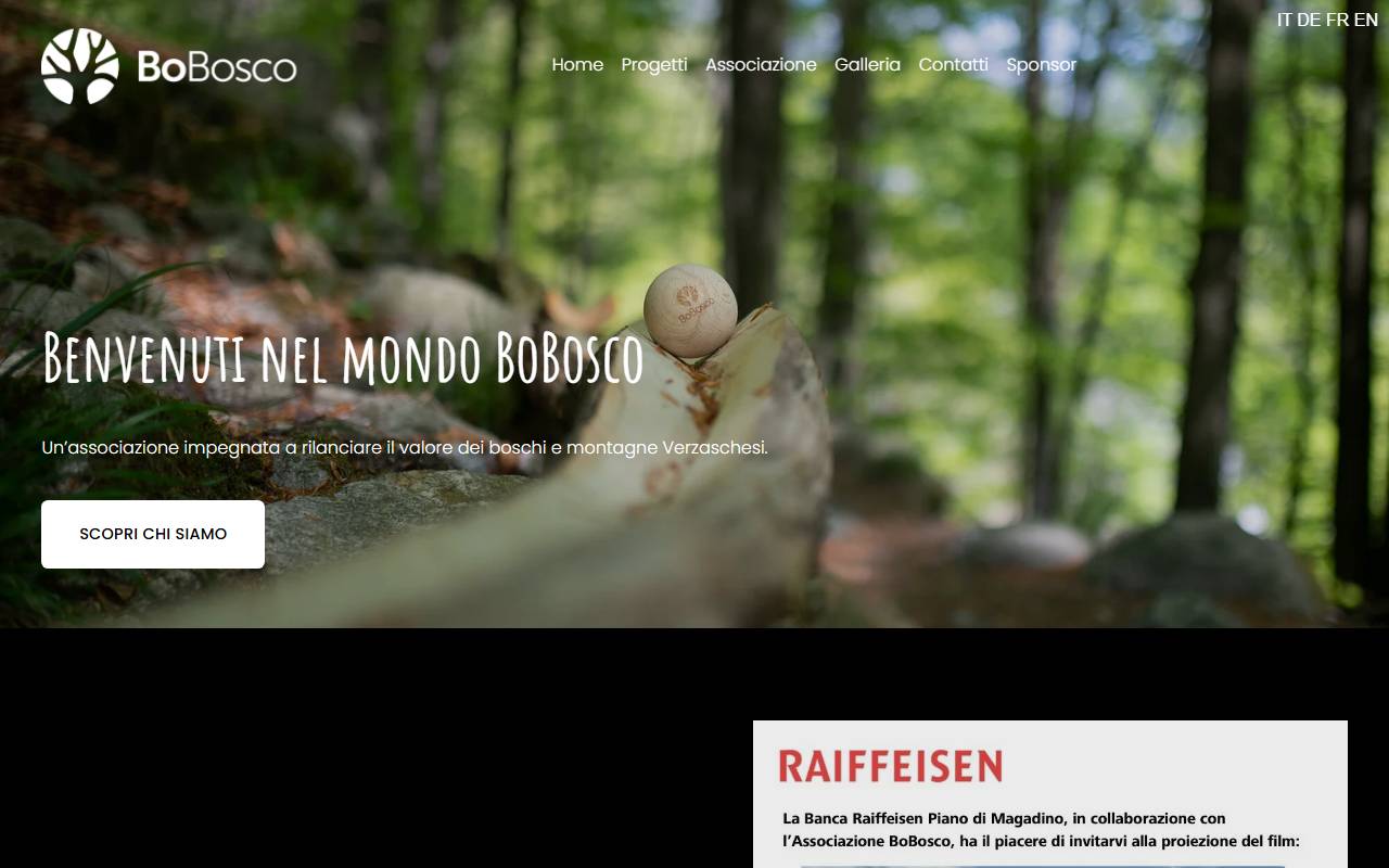Anteprima del sito: Associazione BoBosco