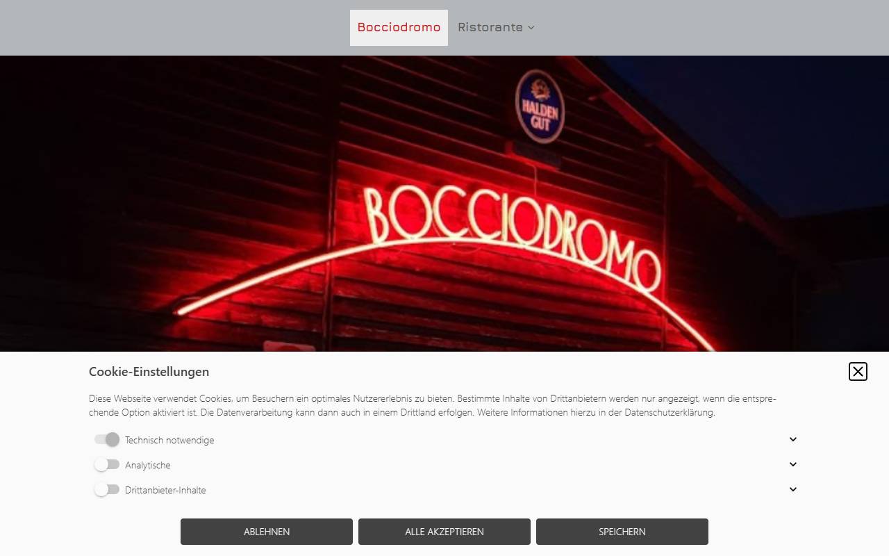 Anteprima del sito: Bocciodromo Cavergno SA