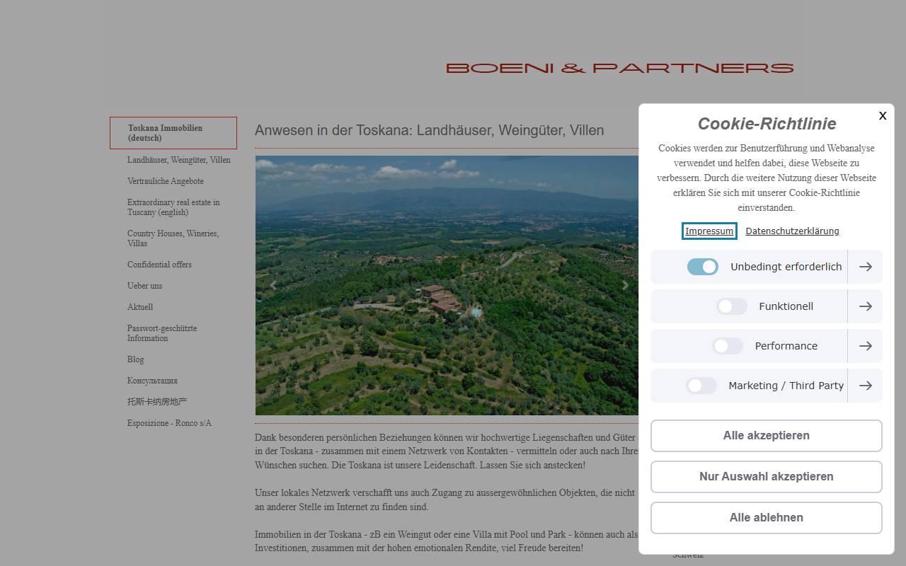 Anteprima del sito: BOENI & PARTNERS AG