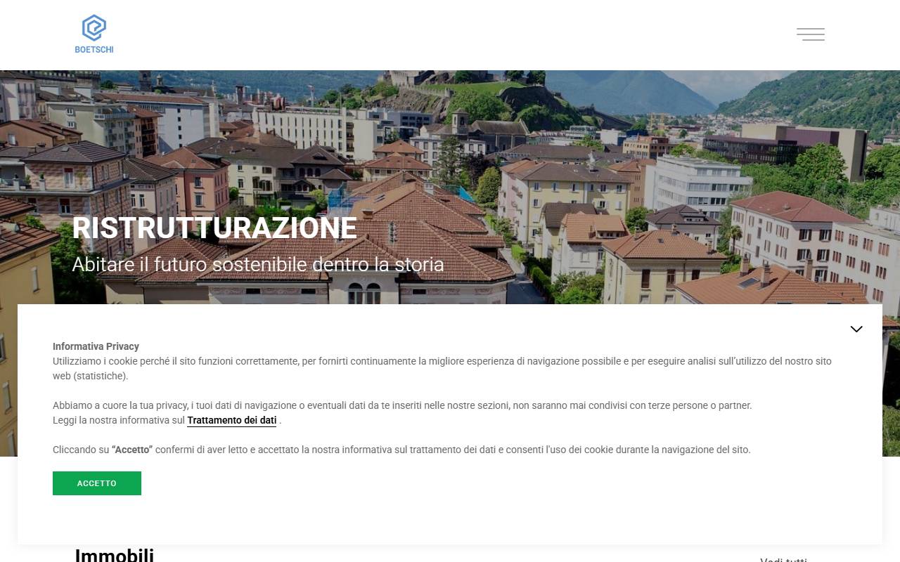 Anteprima del sito: Studio Boetschi SA