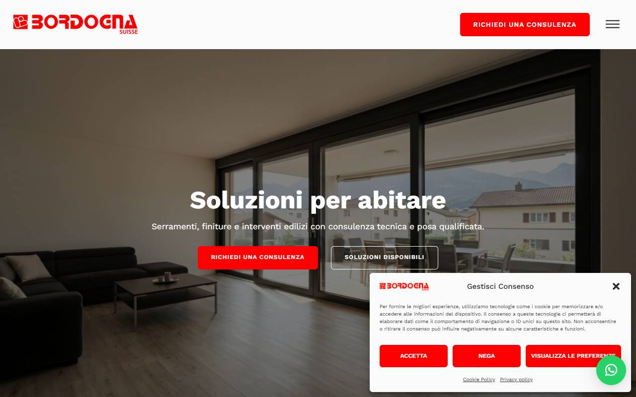Anteprima del sito: Bordogna Suisse Sagl