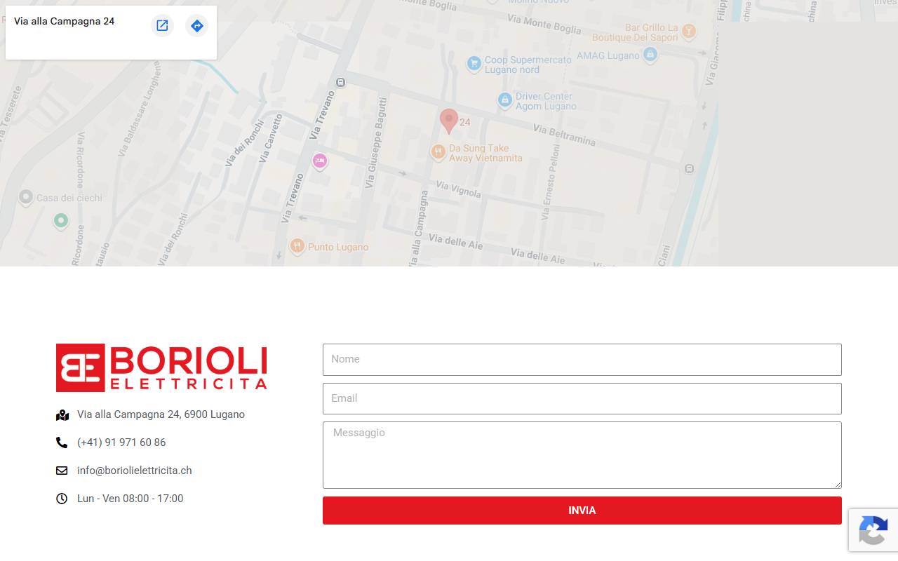 Anteprima del sito: Borioli Elettricità Sagl