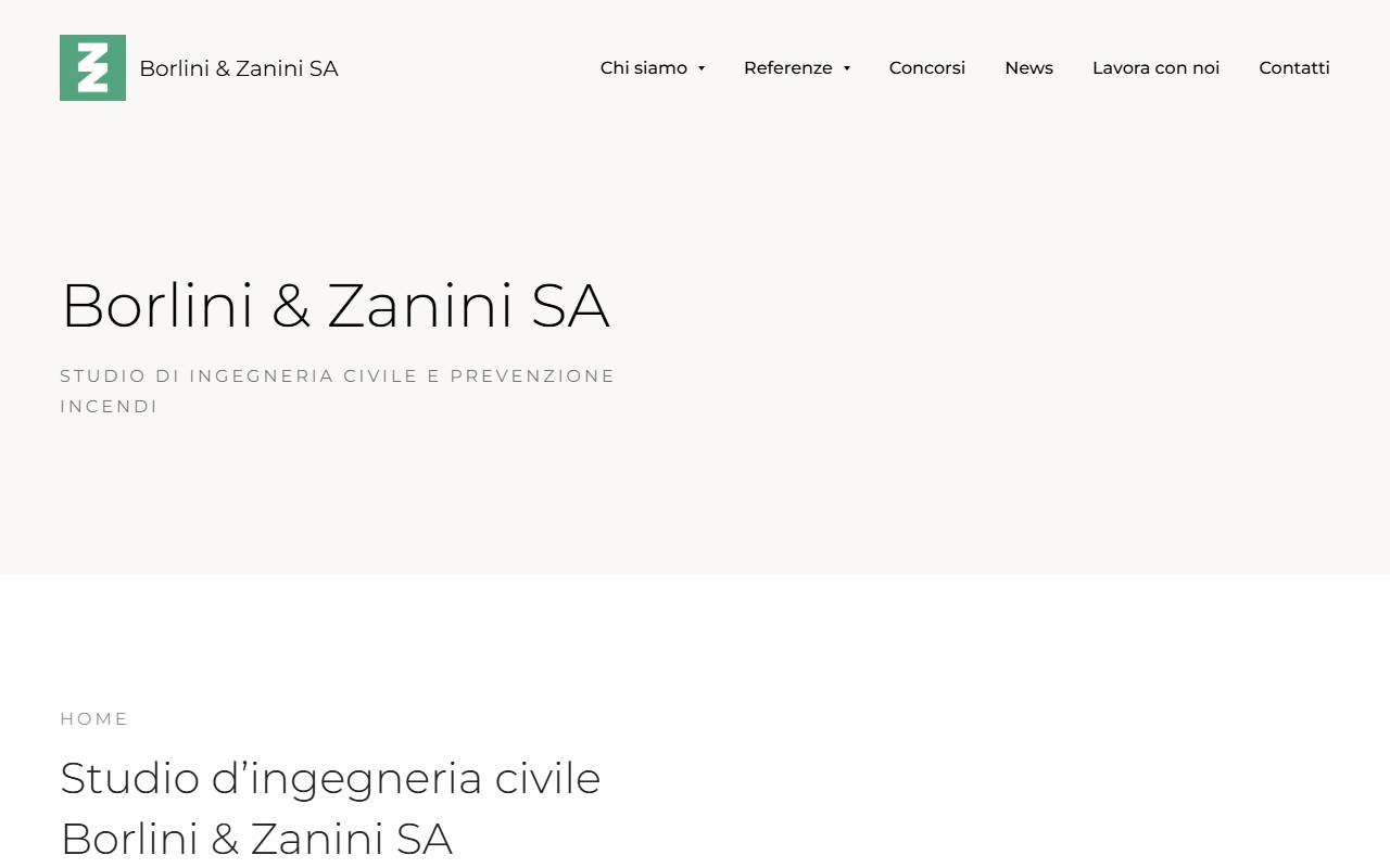 Anteprima del sito: Borlini & Zanini SA