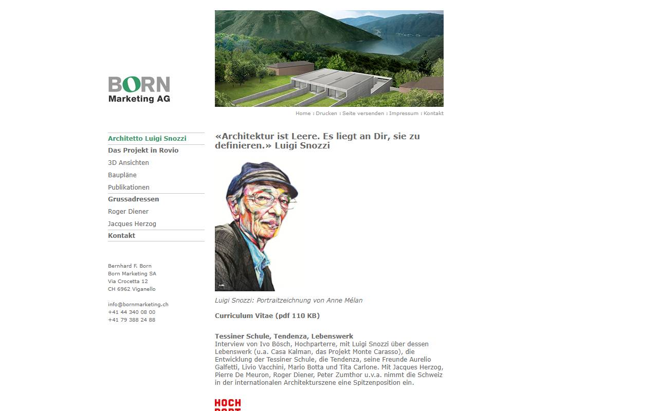 Anteprima del sito: Born Marketing SA