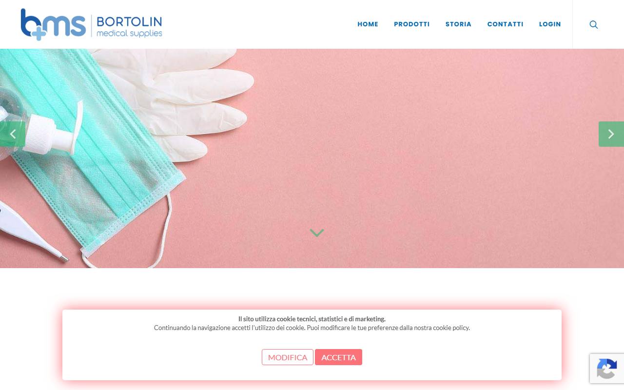 Anteprima del sito: BMS Bortolin Medical Supplies