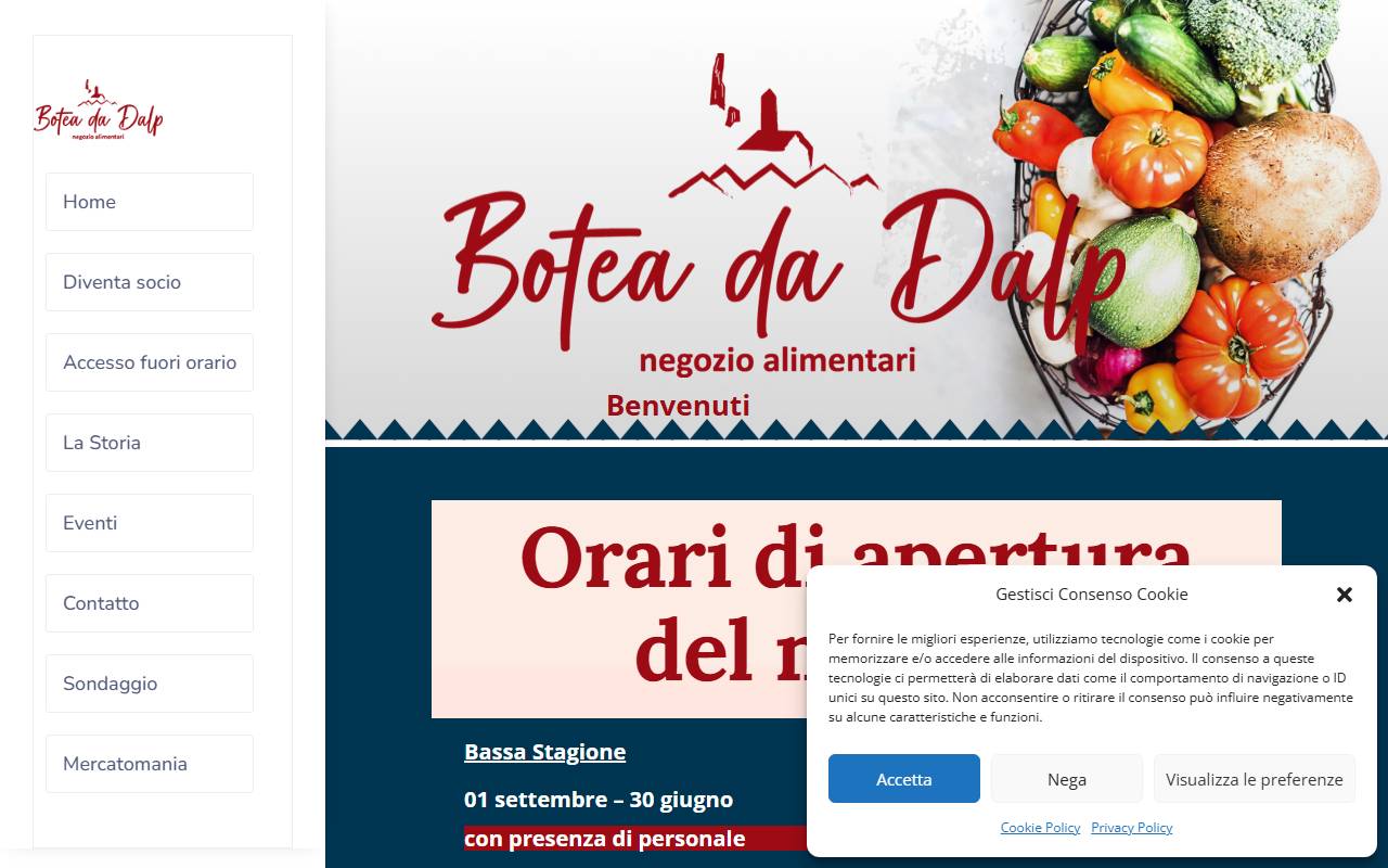 Anteprima del sito: Società Cooperativa Botea da Dalp