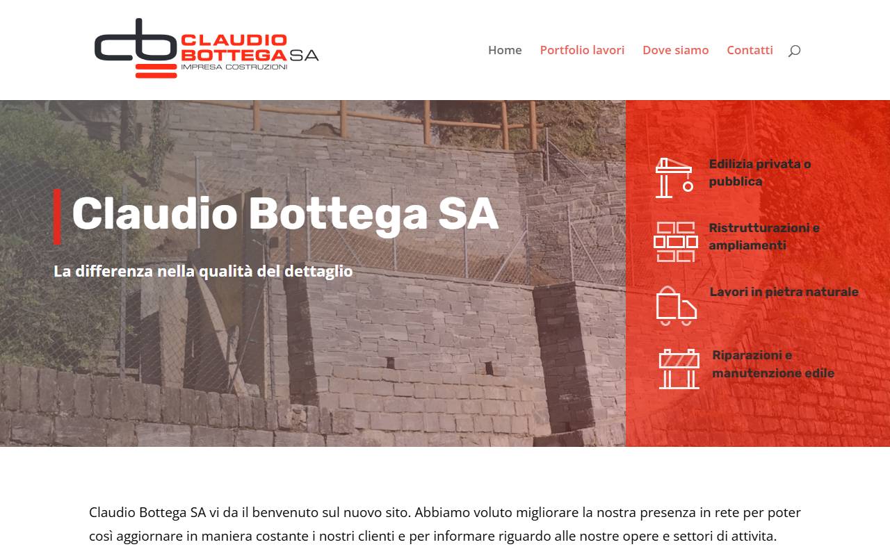 Anteprima del sito: Claudio Bottega SA