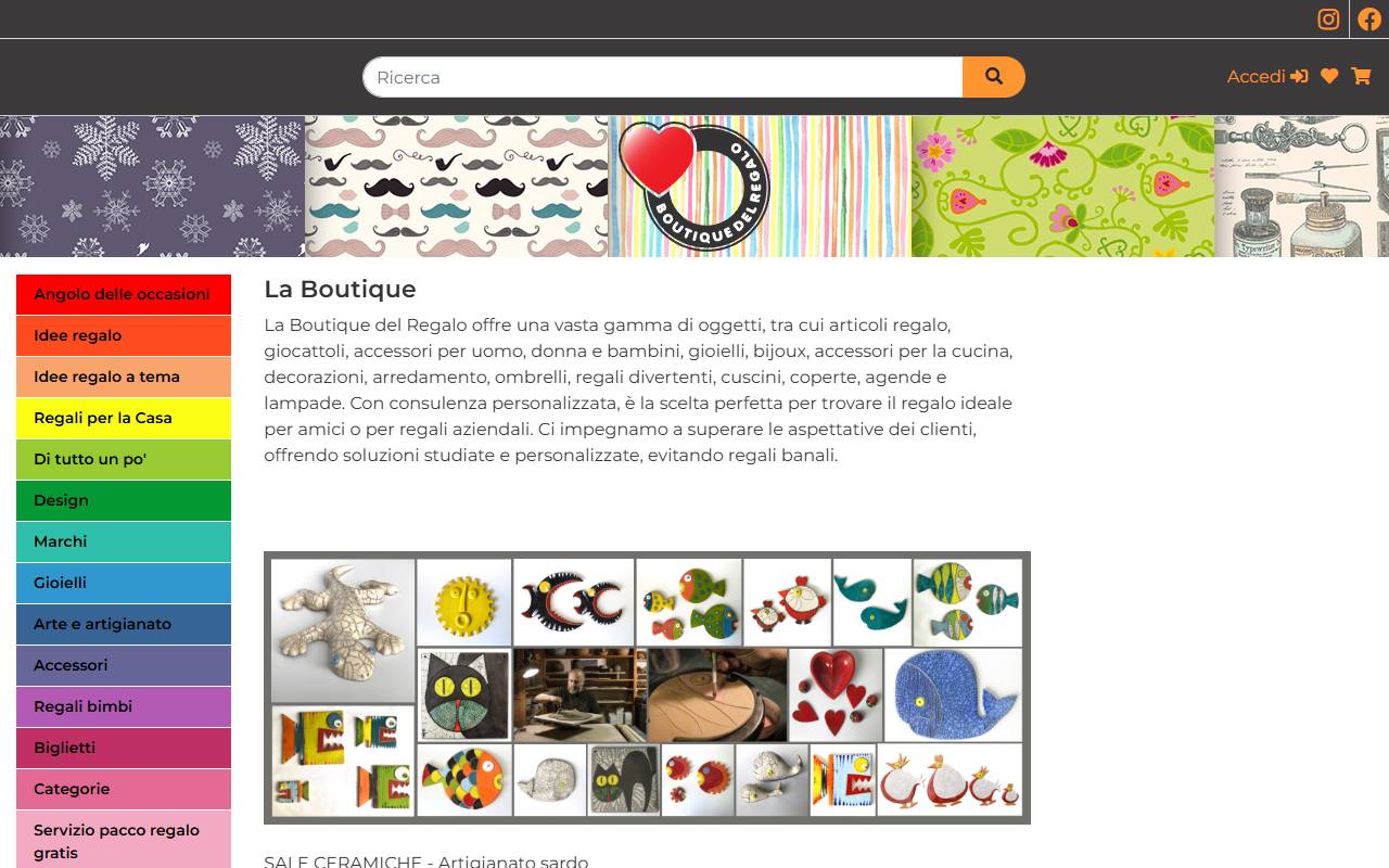 Anteprima del sito: Boutique del Regalo di Luana Beeli