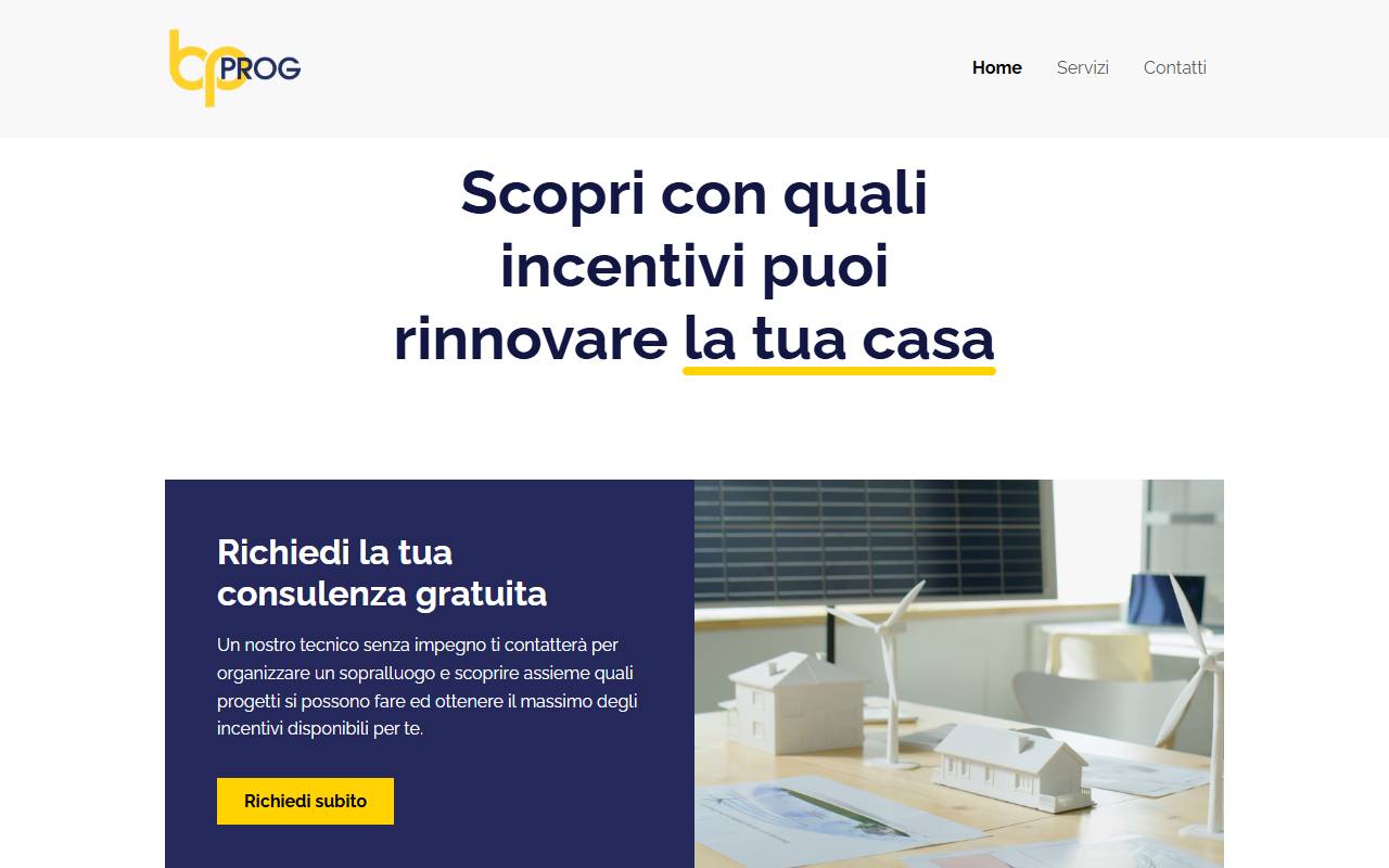 Anteprima del sito: BPprog-energia Sagl