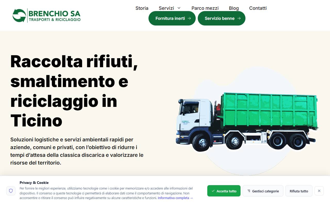 Anteprima del sito: Brenchio SA