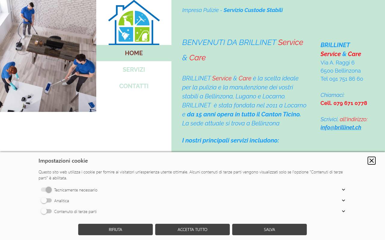 Anteprima del sito: BRILLINET SERVICE & CARE DI KATIA JURIC