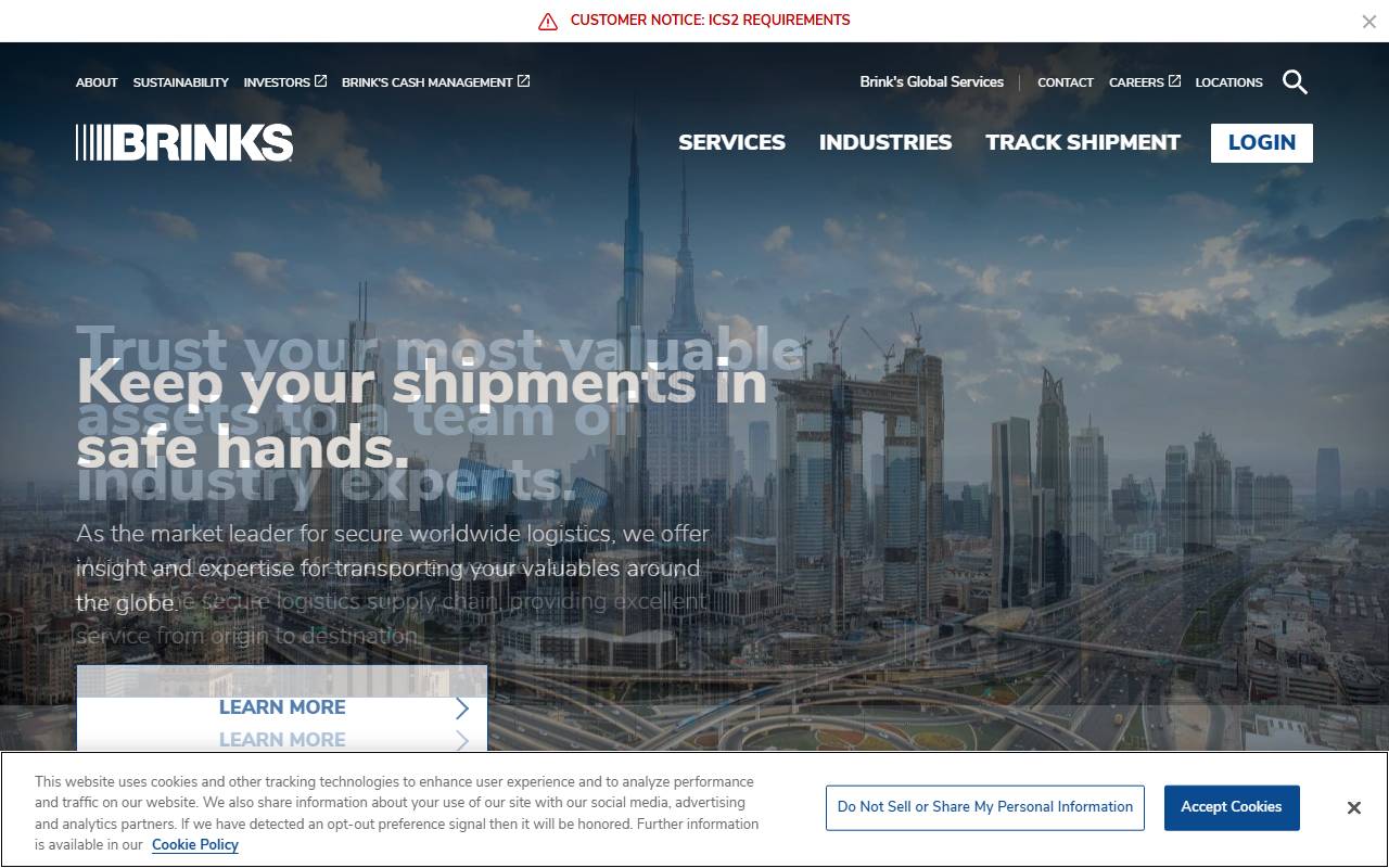 Anteprima del sito: Brink's Schweiz AG, succursale di Chiasso