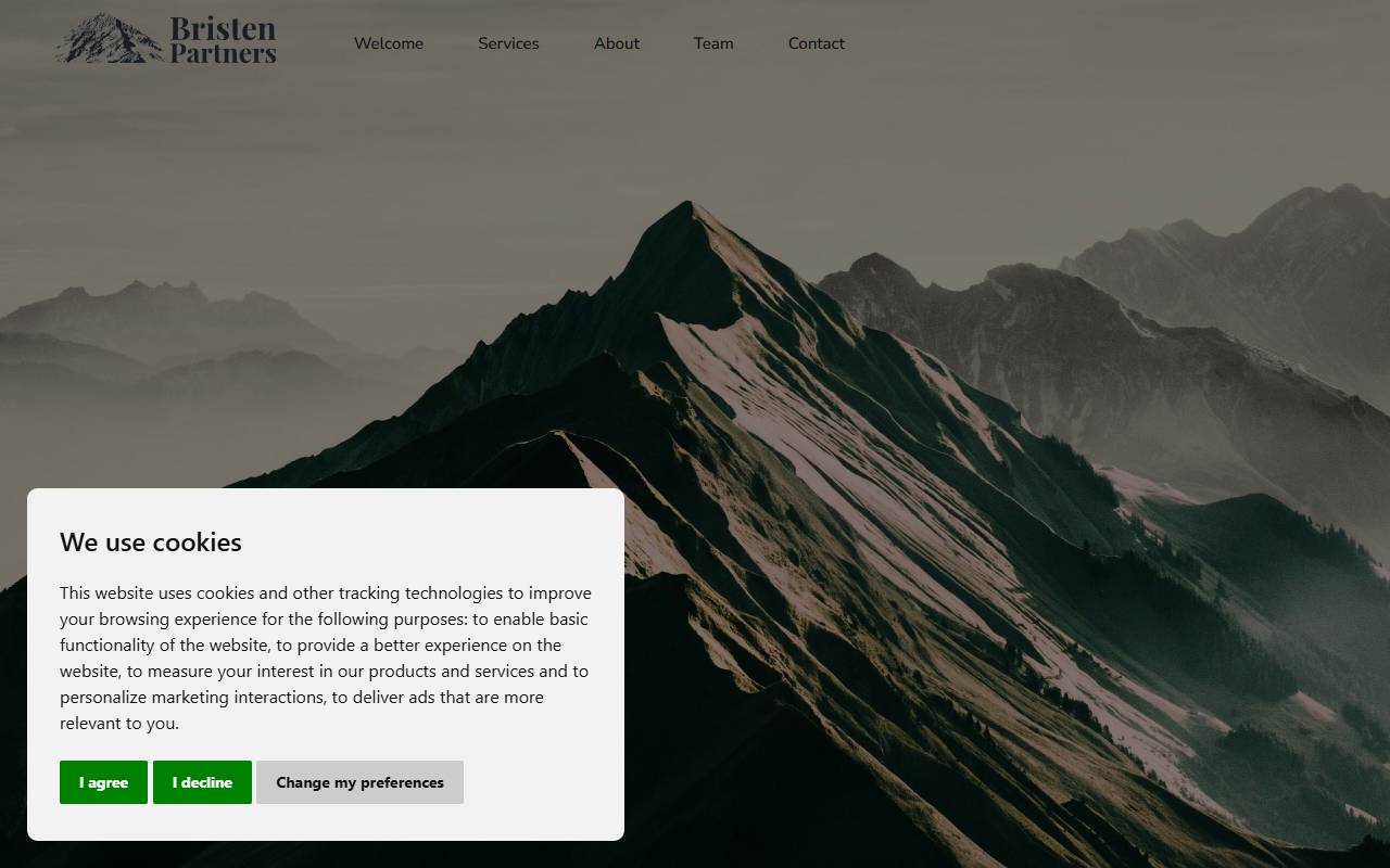 Anteprima del sito: Bristen Partners SA