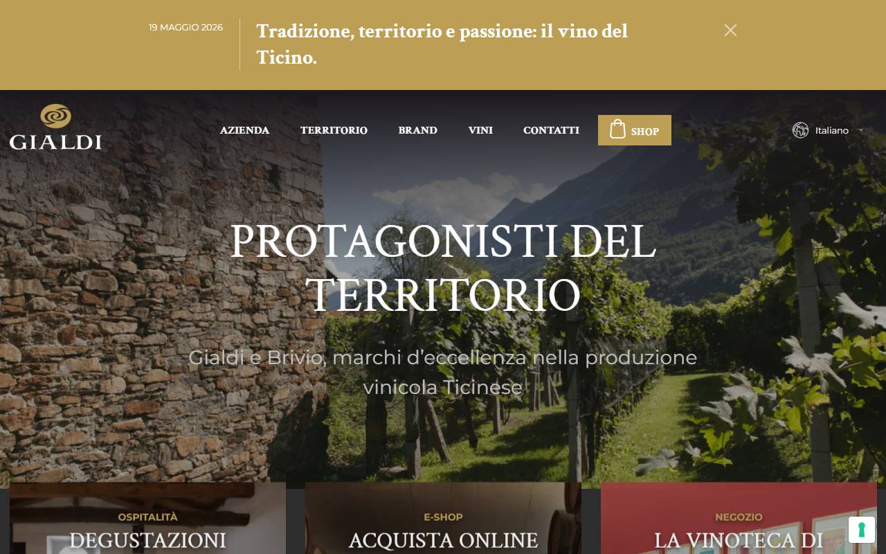 Anteprima del sito: Brivio Vini SA