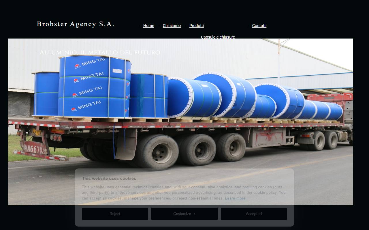 Anteprima del sito: BROBSTER AGENCY SA