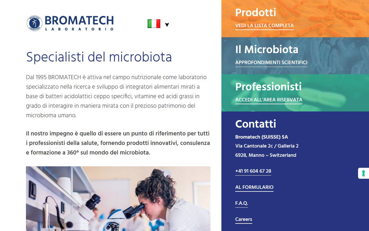 Anteprima del sito: BROMATECH (Suisse) SA