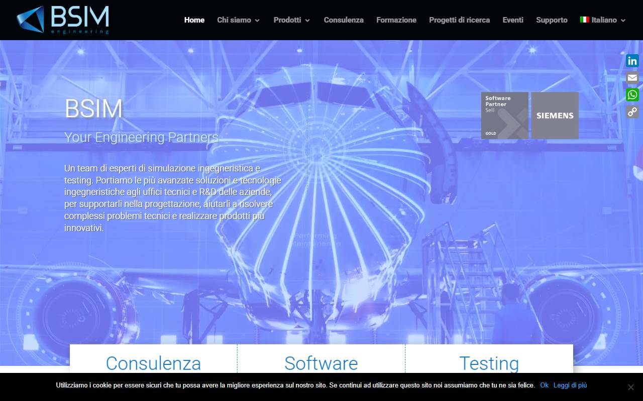 Anteprima del sito: Bsim Engineering Sagl