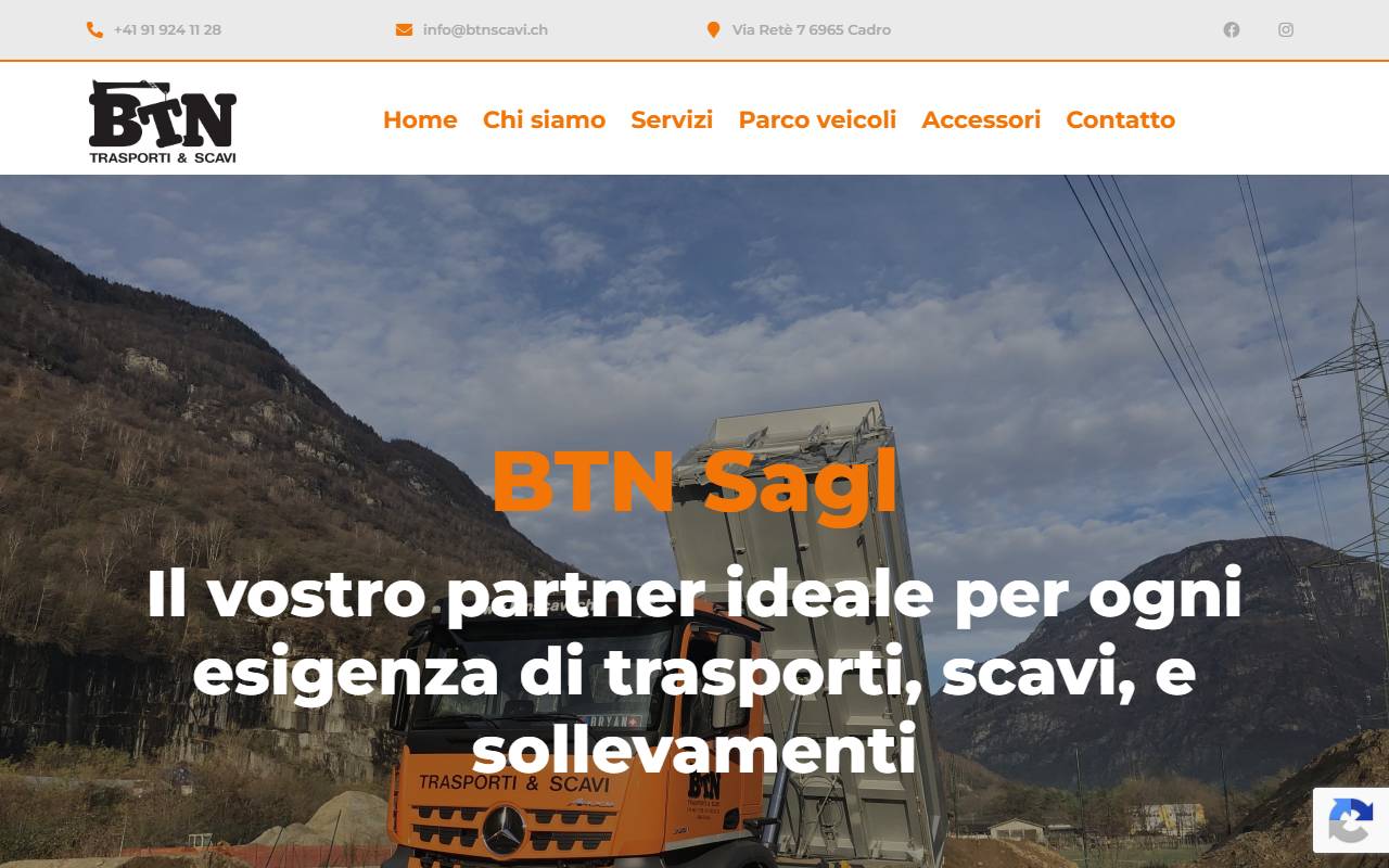 Anteprima del sito: BTN Sagl
