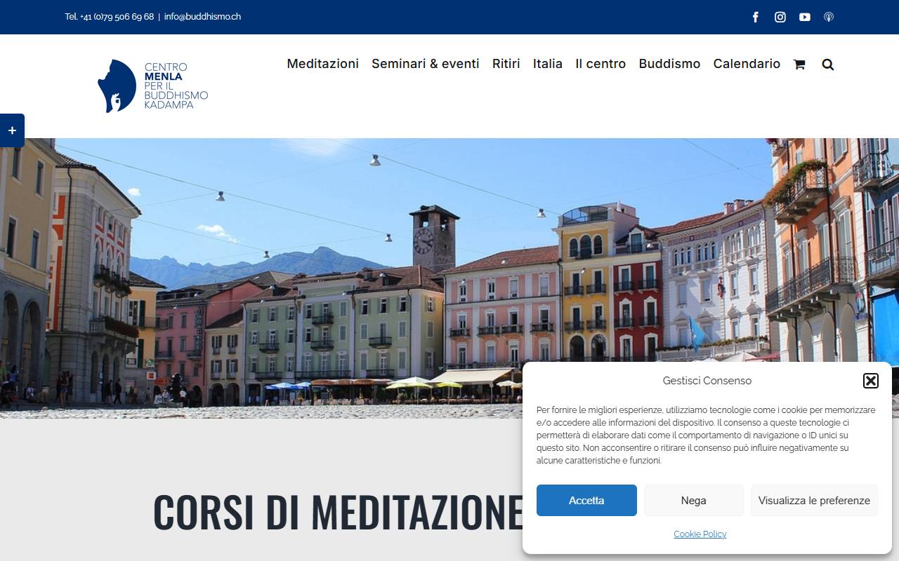 Anteprima del sito: Centro Menla per il Buddhismo Kadampa
