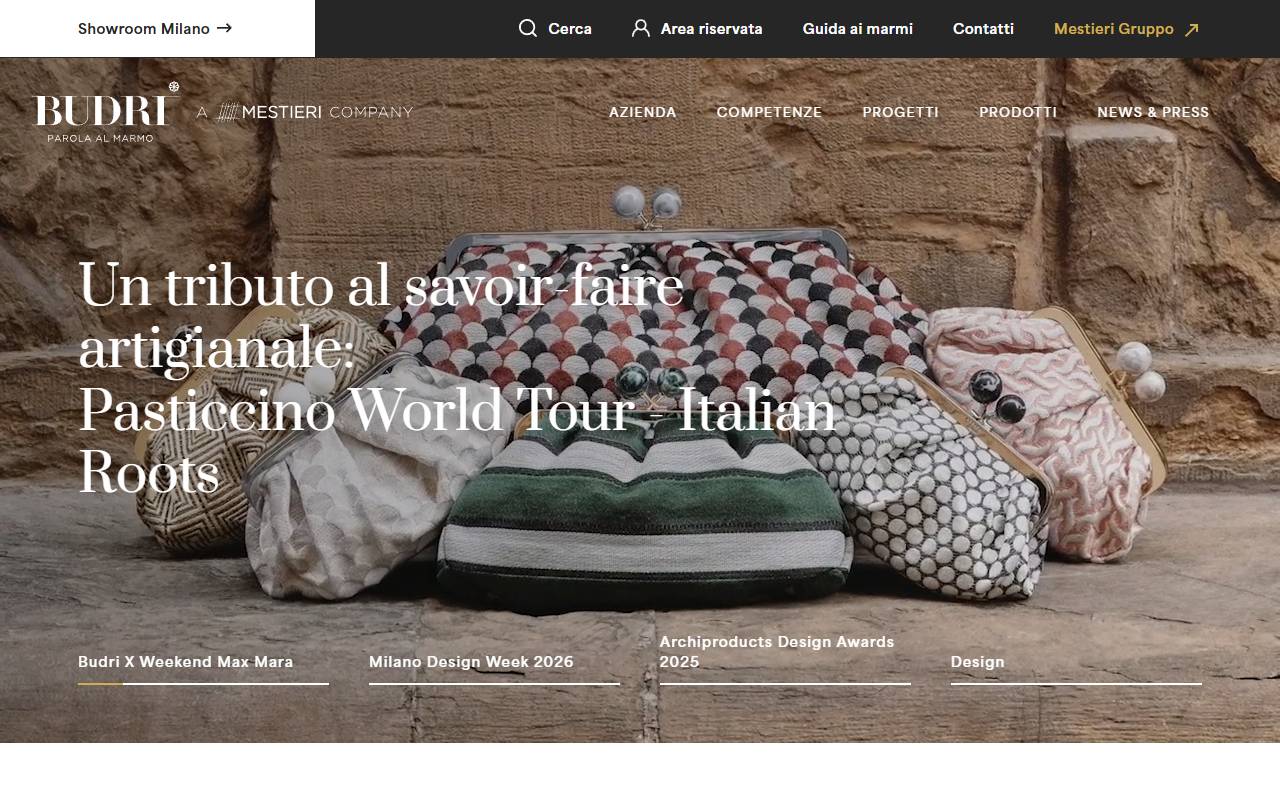 Anteprima del sito: Budri Switzerland SA