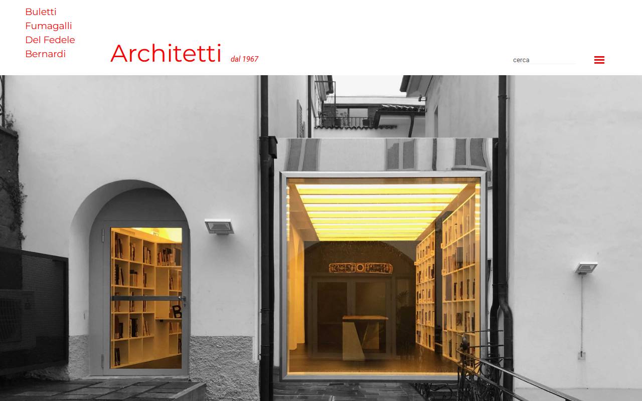 Anteprima del sito: Buletti, Fumagalli, Del Fedele, Bernardi architetti Sagl