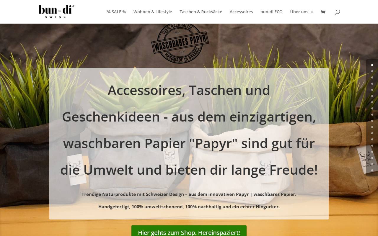 Anteprima del sito: bun-di Swiss GmbH
