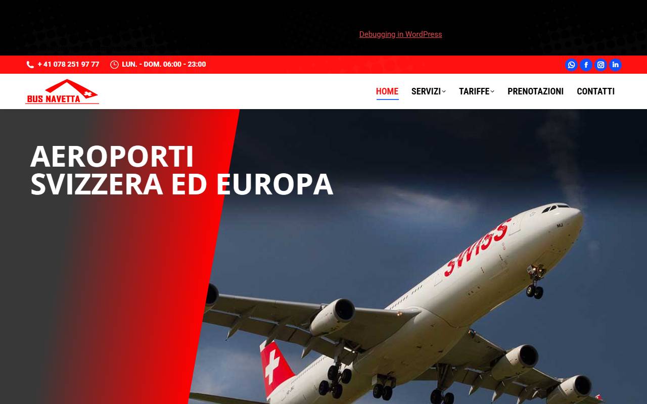 Anteprima del sito: Bus Navetta Express Sagl