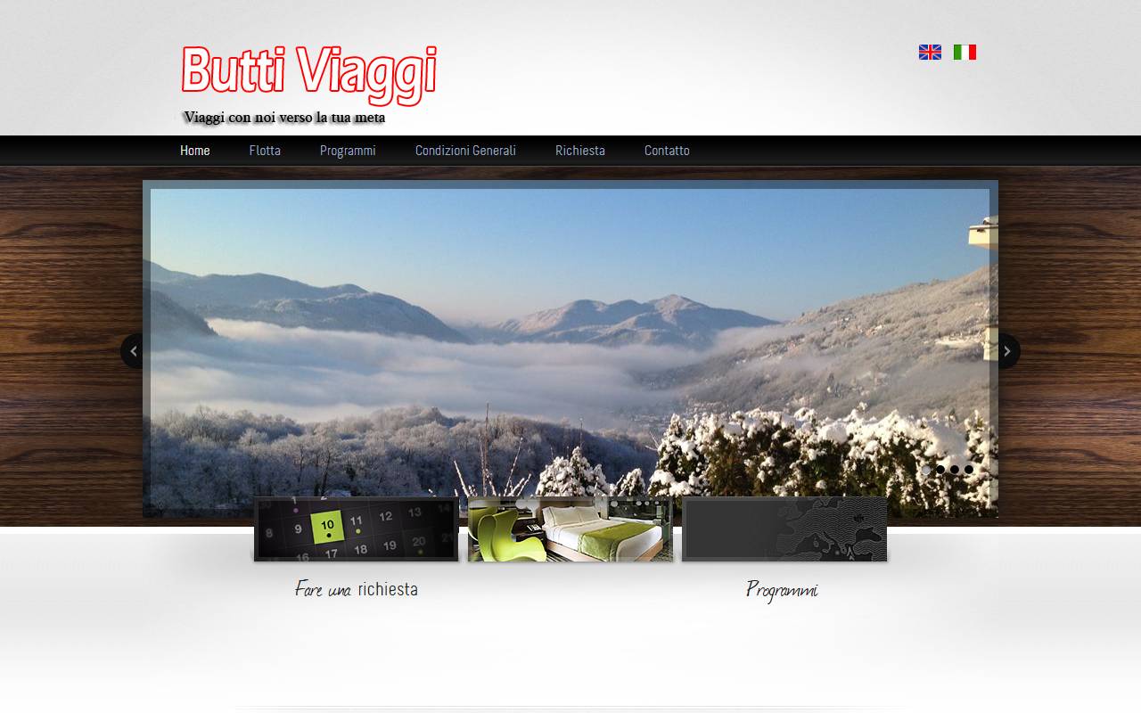 Anteprima del sito: Butti Viaggi