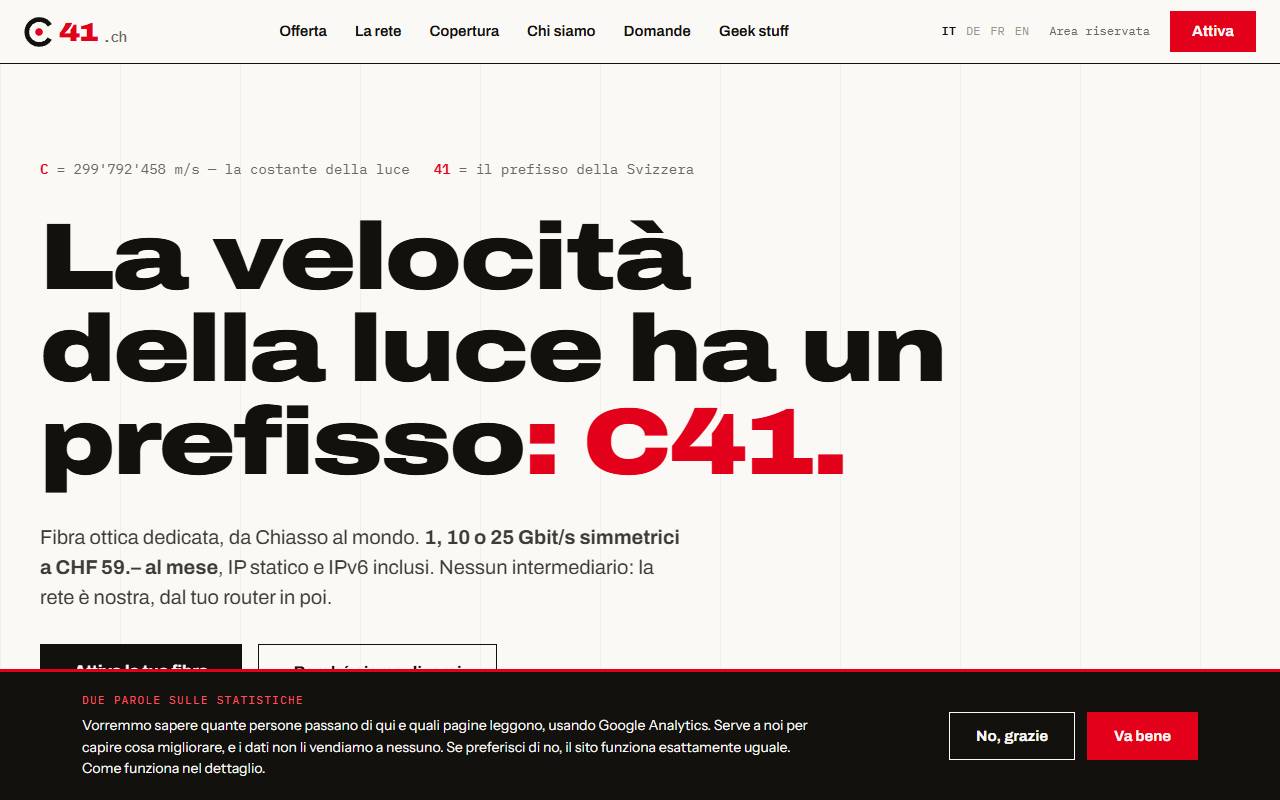 Anteprima del sito: C41.ch Sagl