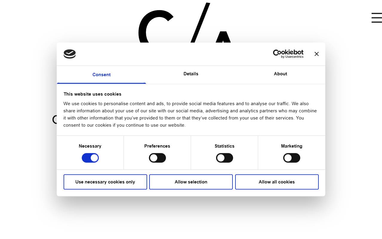 Anteprima del sito: C/A SOLUTIONS Sagl