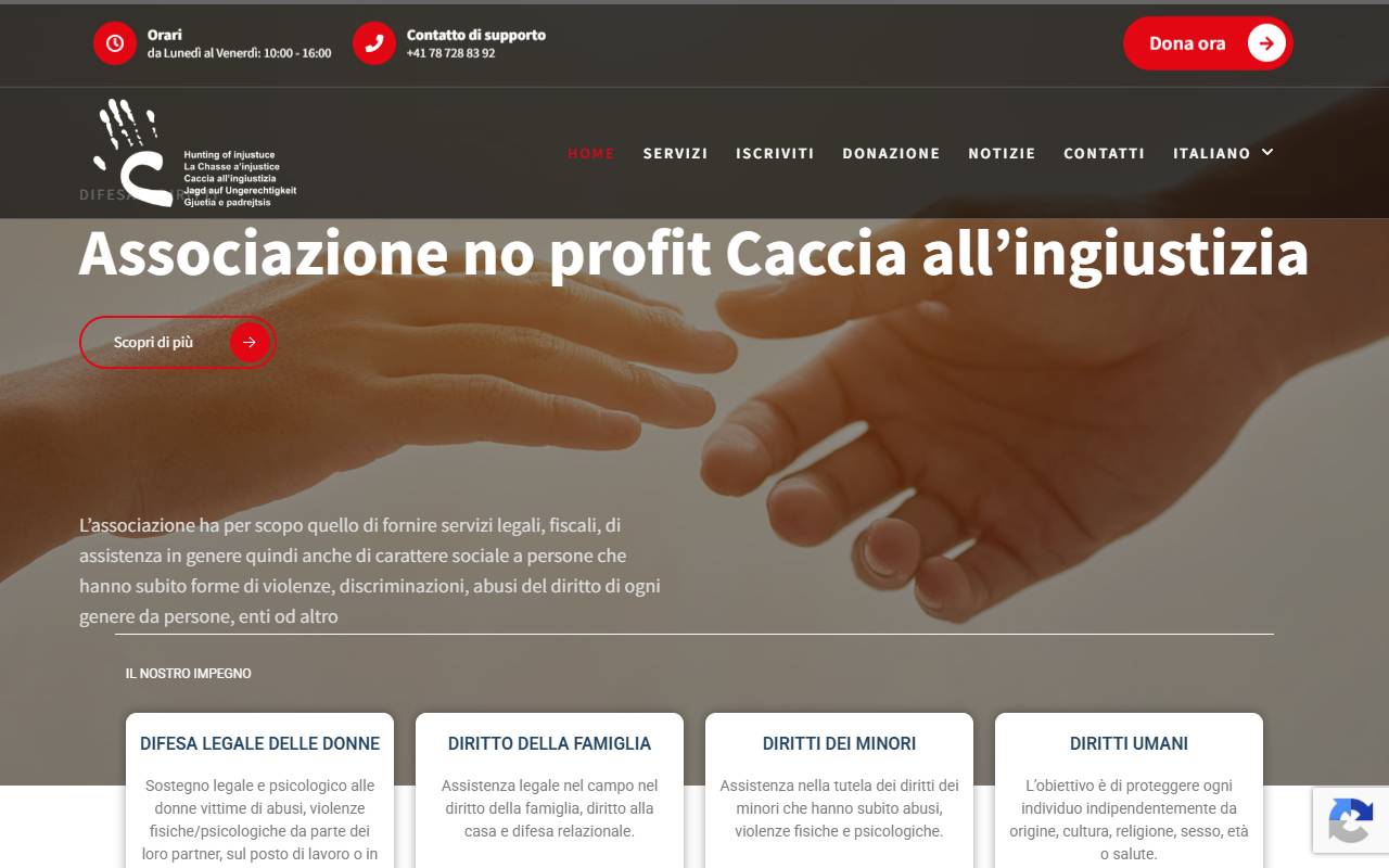 Anteprima del sito: Caccia all'ingiustizia