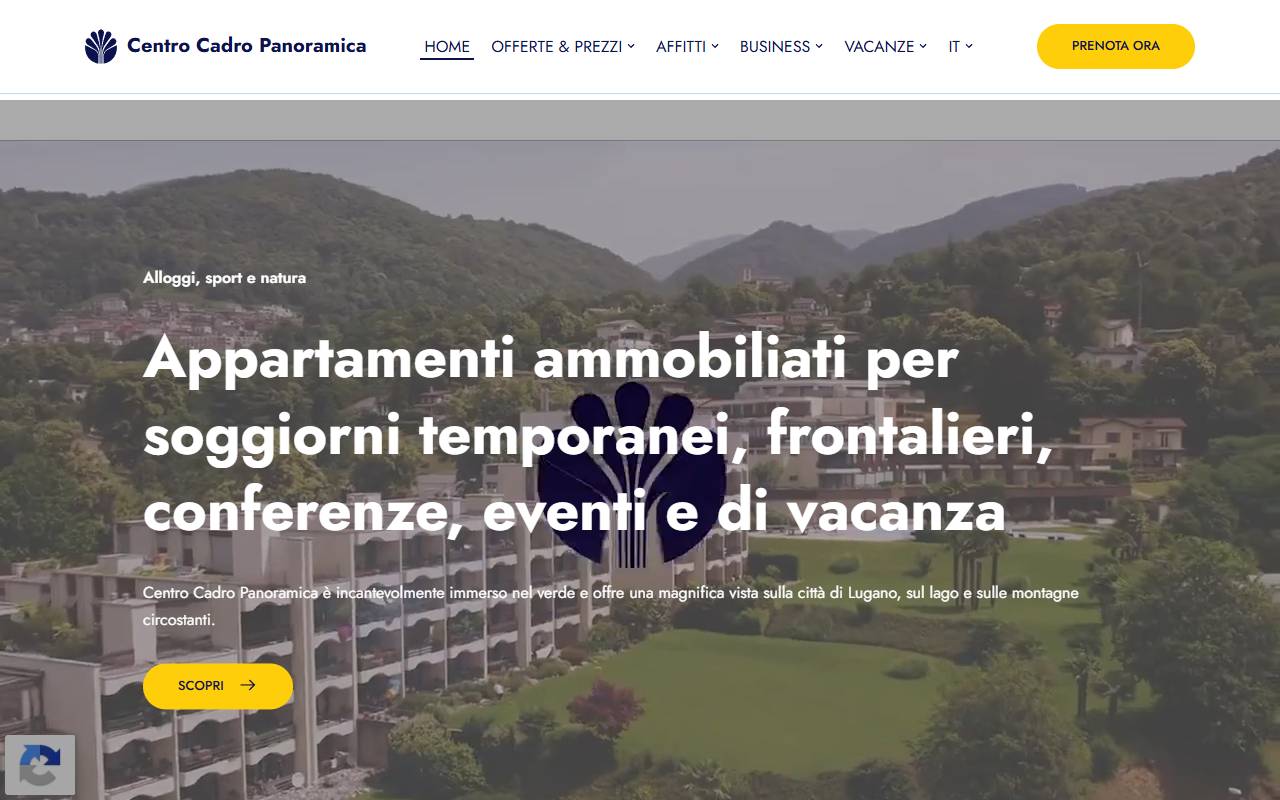 Anteprima del sito: Cadro Panoramica SA